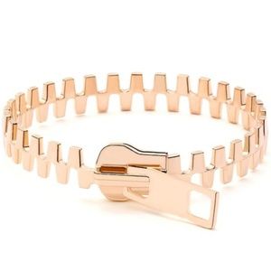 Gold tone Polish Zip Bracelet